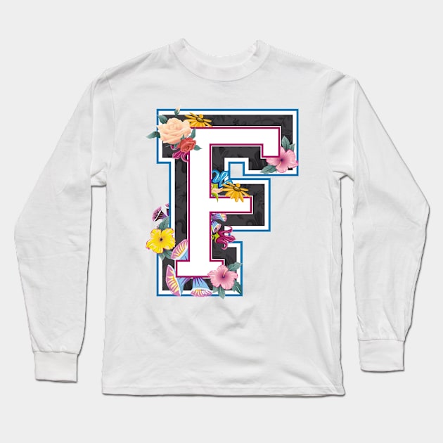 Letter F in varsity style Long Sleeve T-Shirt by Kisho